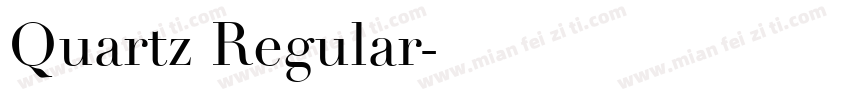 Quartz Regular字体转换